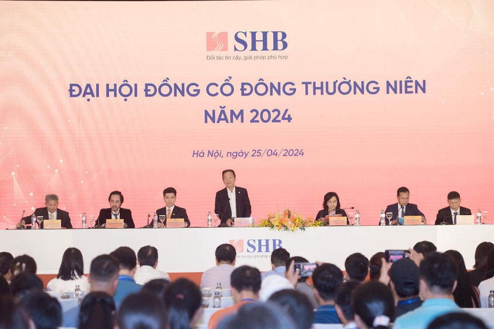 SHB đặt mục tiêu năm 2024 vốn điều lệ tăng 12% lên 40.658 tỷ đồng và chia cổ tức 18%