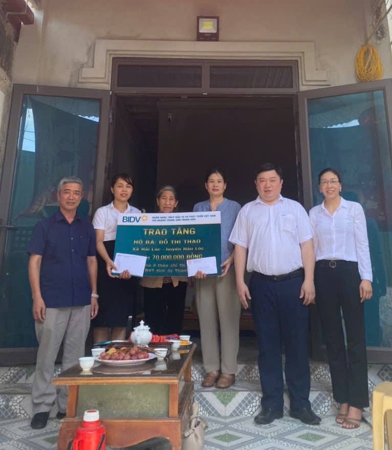 Nguồn vốn hỗ trợ của Công đoàn BIDV đã đến từng nhà dân