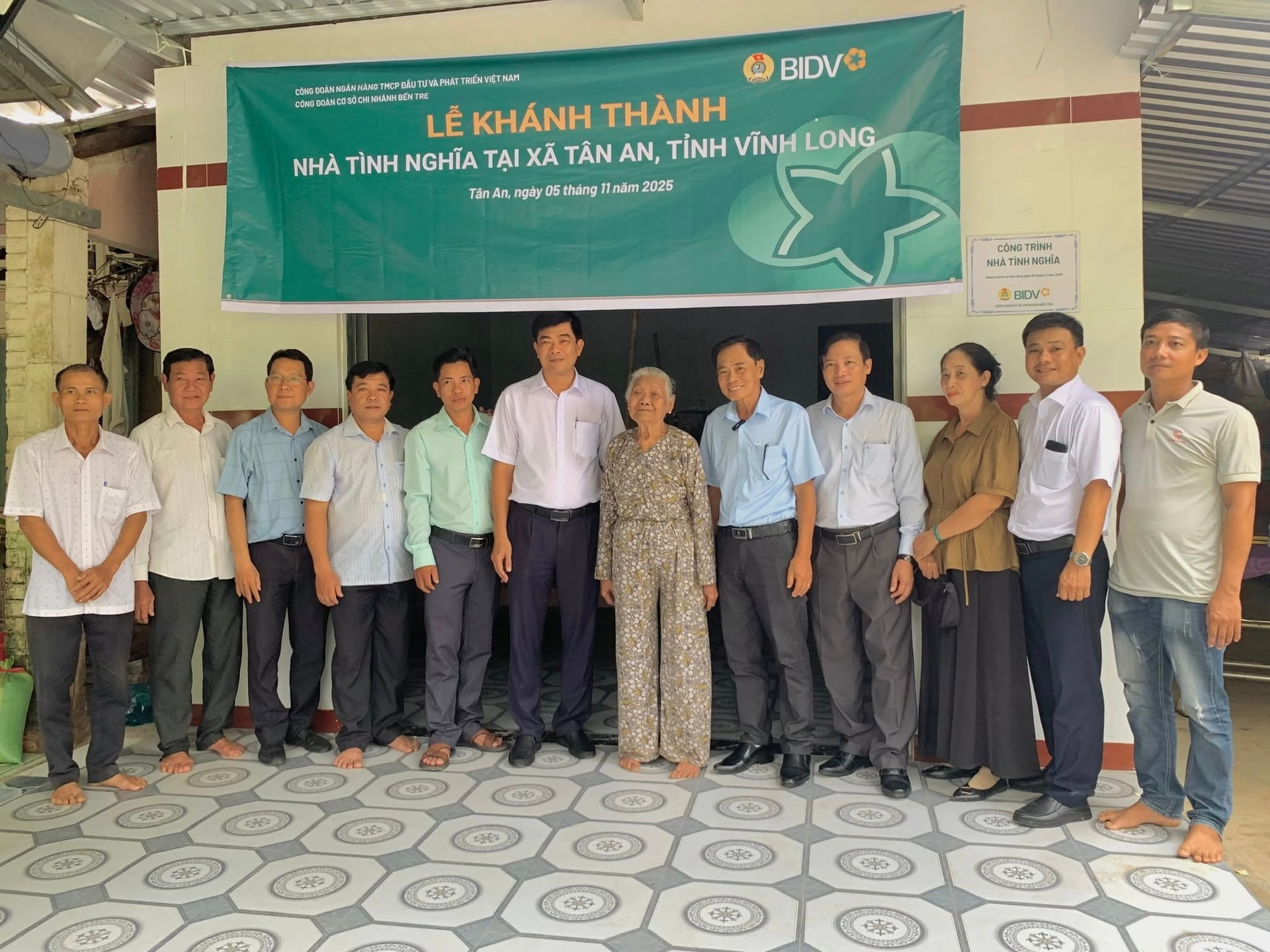 BIDV Bến Tre Bàn giao nhà tình nghĩa tại xã Tân An, tỉnh Vĩnh Long