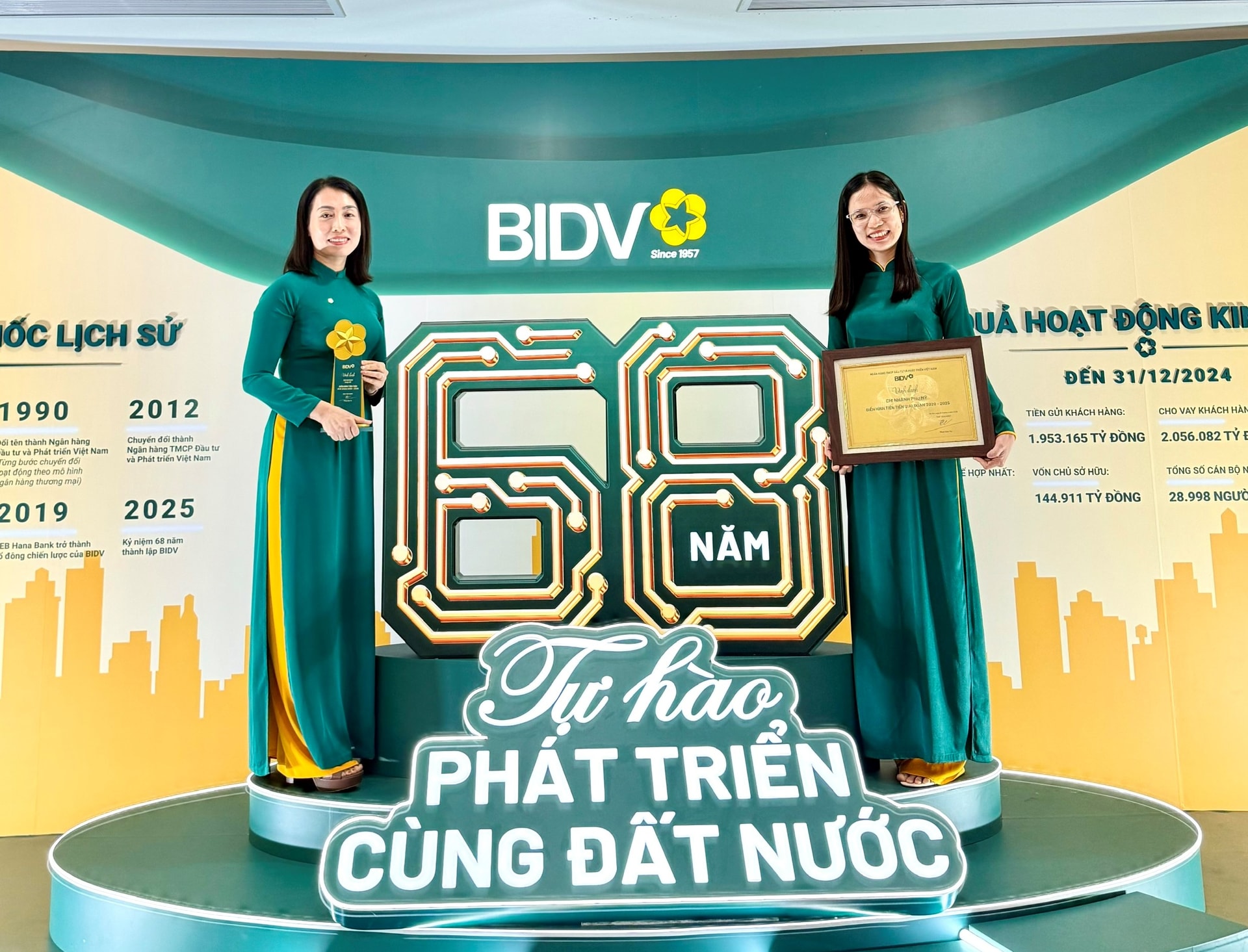 1. Paní Nguyen Thanh Thuy a paní Vo Thi Thanh Tri získaly cenu BIDV Typical Advanced Model Award 2020–2025