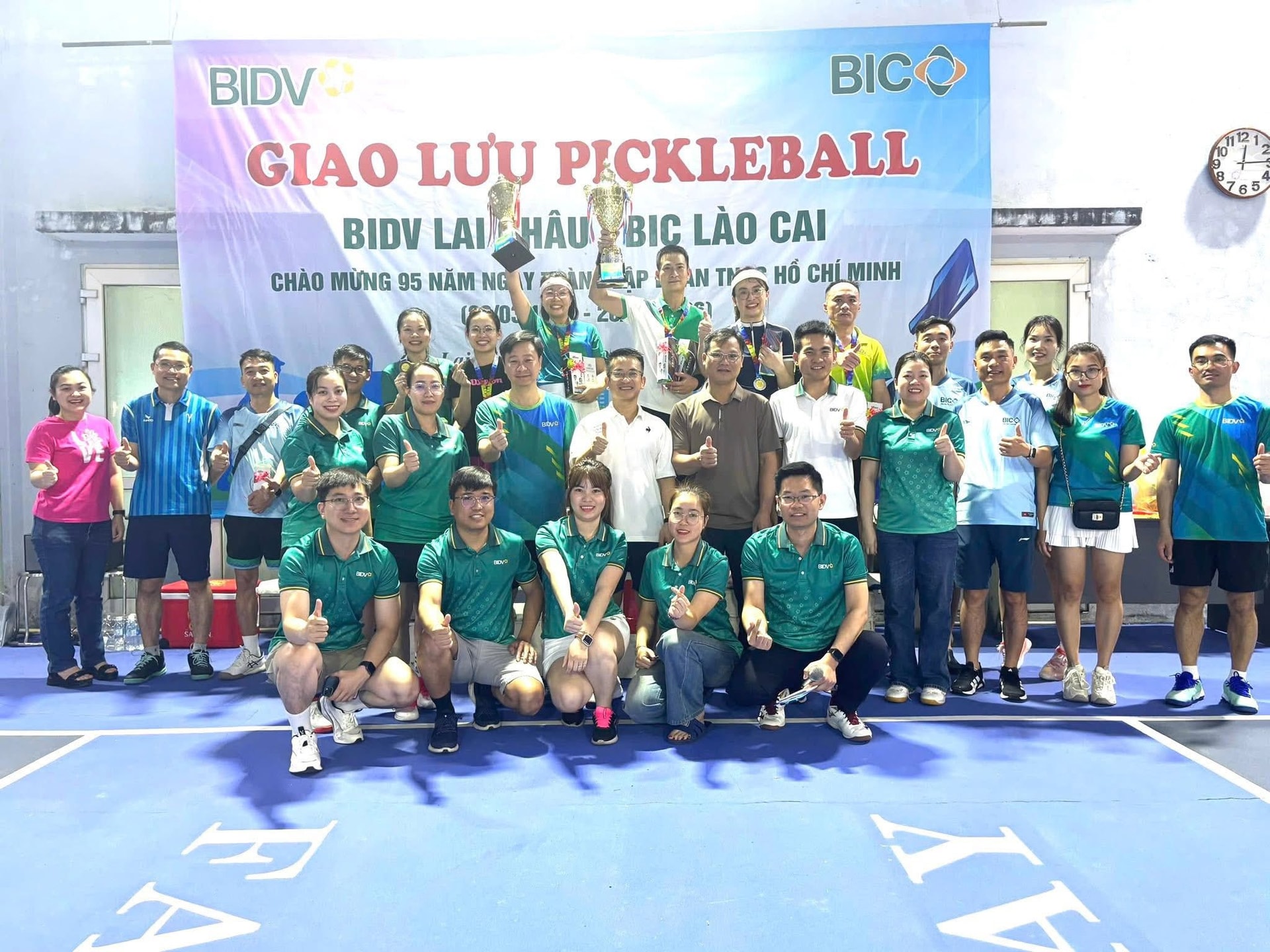 BIDV Lai Châu và BIC Lào Cai giao lưu Pickleball.