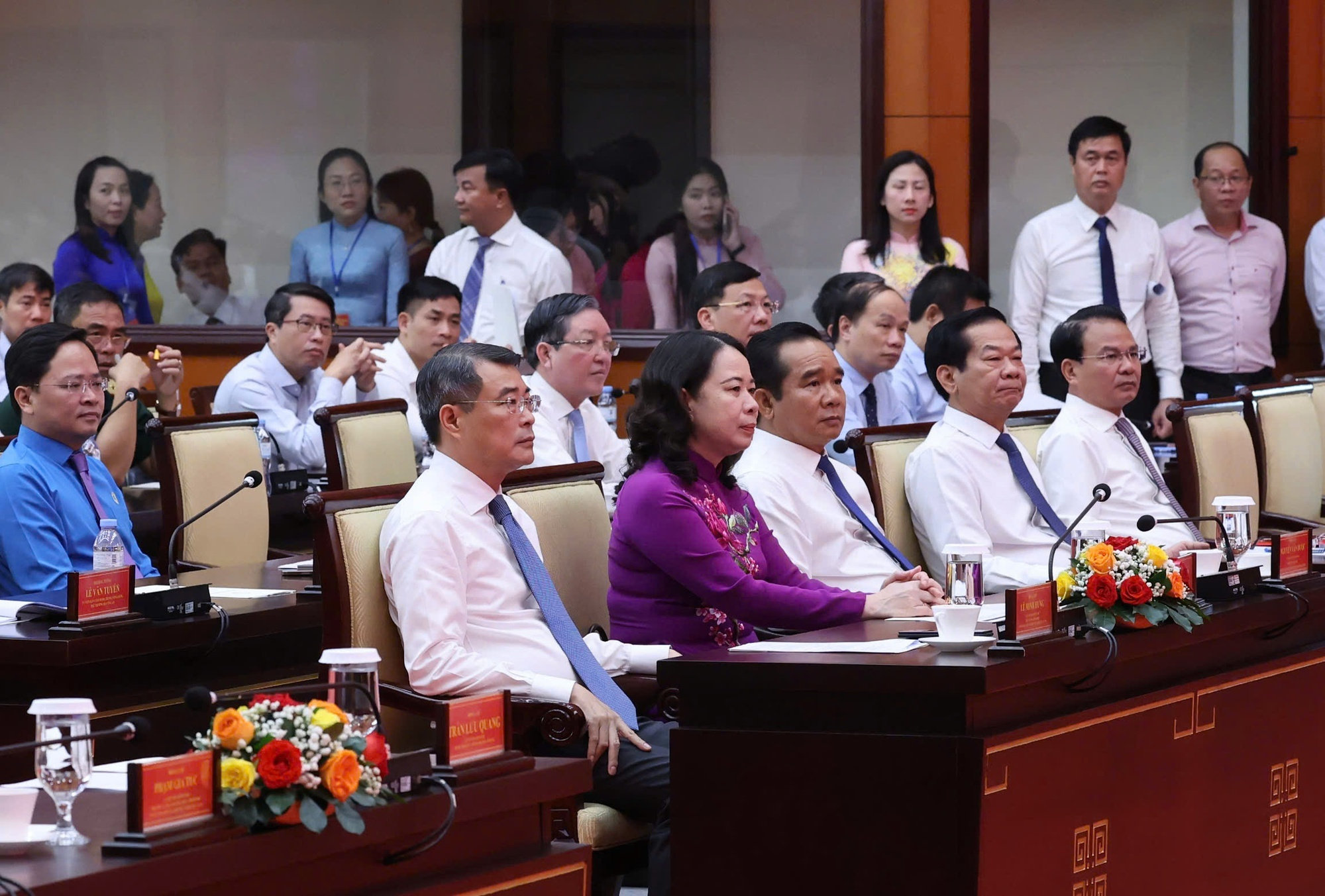 Thủ tướng Lê Minh Hưng cùng các đại biểu tham dự lễ phát động Phong trào thi đua - Ảnh: VGP/Phương Nguyên