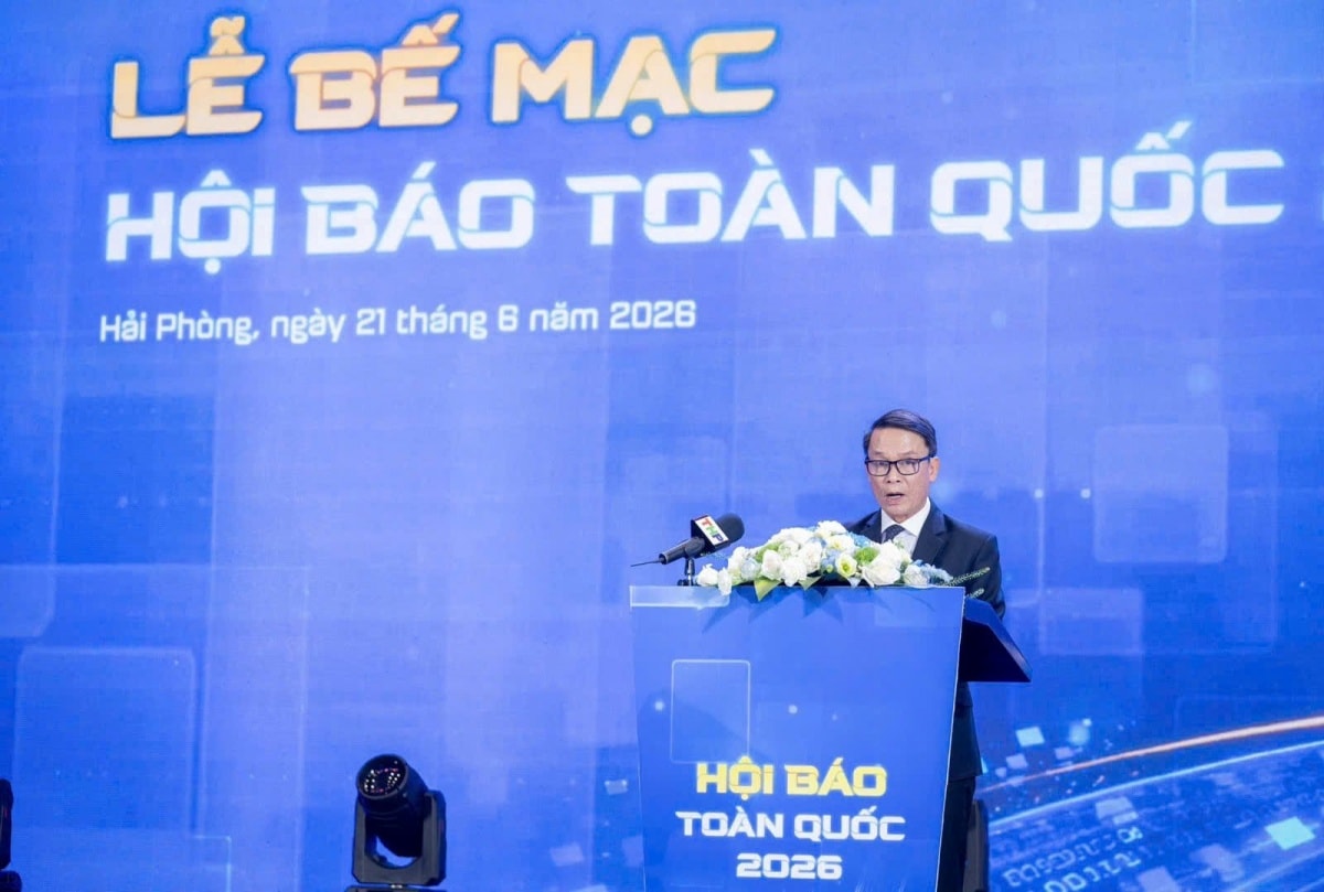 Phó Chủ tịch Hội Nhà báo Việt Nam Nguyễn Đức Lợi phát biểu bế mạc Hội Báo toàn quốc 2026 Phó Chủ tịch Hội Nhà báo Việt Nam Nguyễn Đức Lợi phát biểu bế mạc Hội Báo toàn quốc 2026