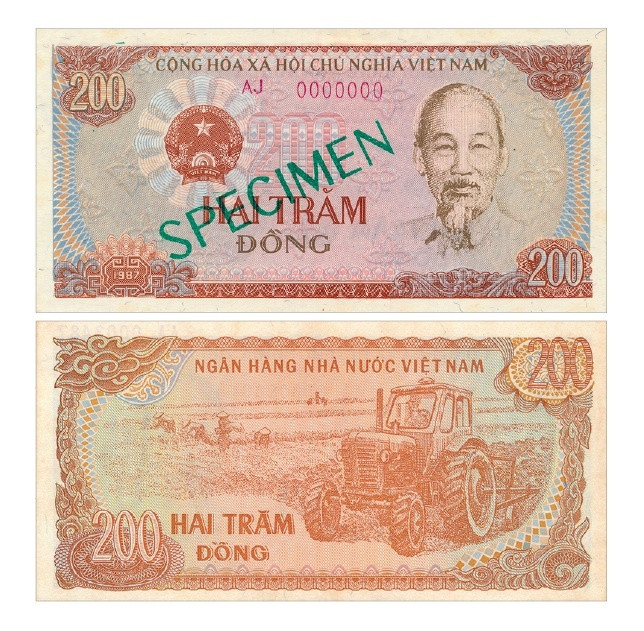 Tiền giấy 200 đồng, 1987  (Seri chữ lớn)