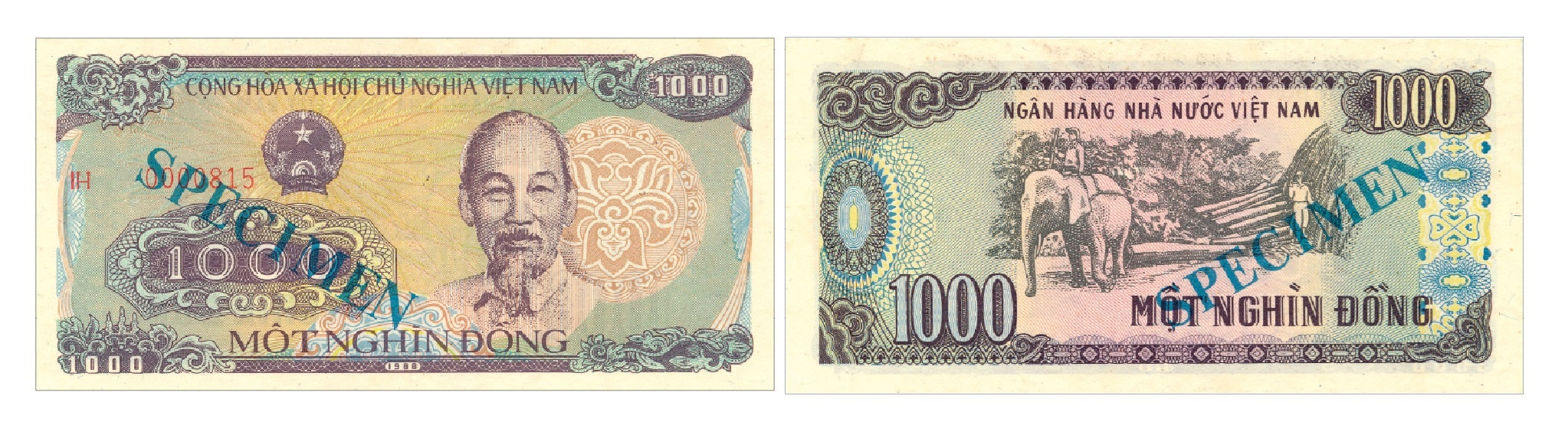Ảnh3.3.46. Tiền giấy 1000 đồng, 1988 (Seri chữ lớn)