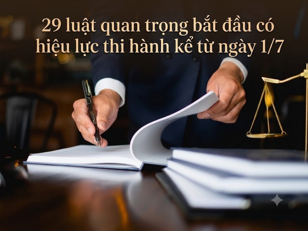 29 luật quan trọng bắt đầu có hiệu lực thi hành kể từ ngày 1/7 sắp tới
