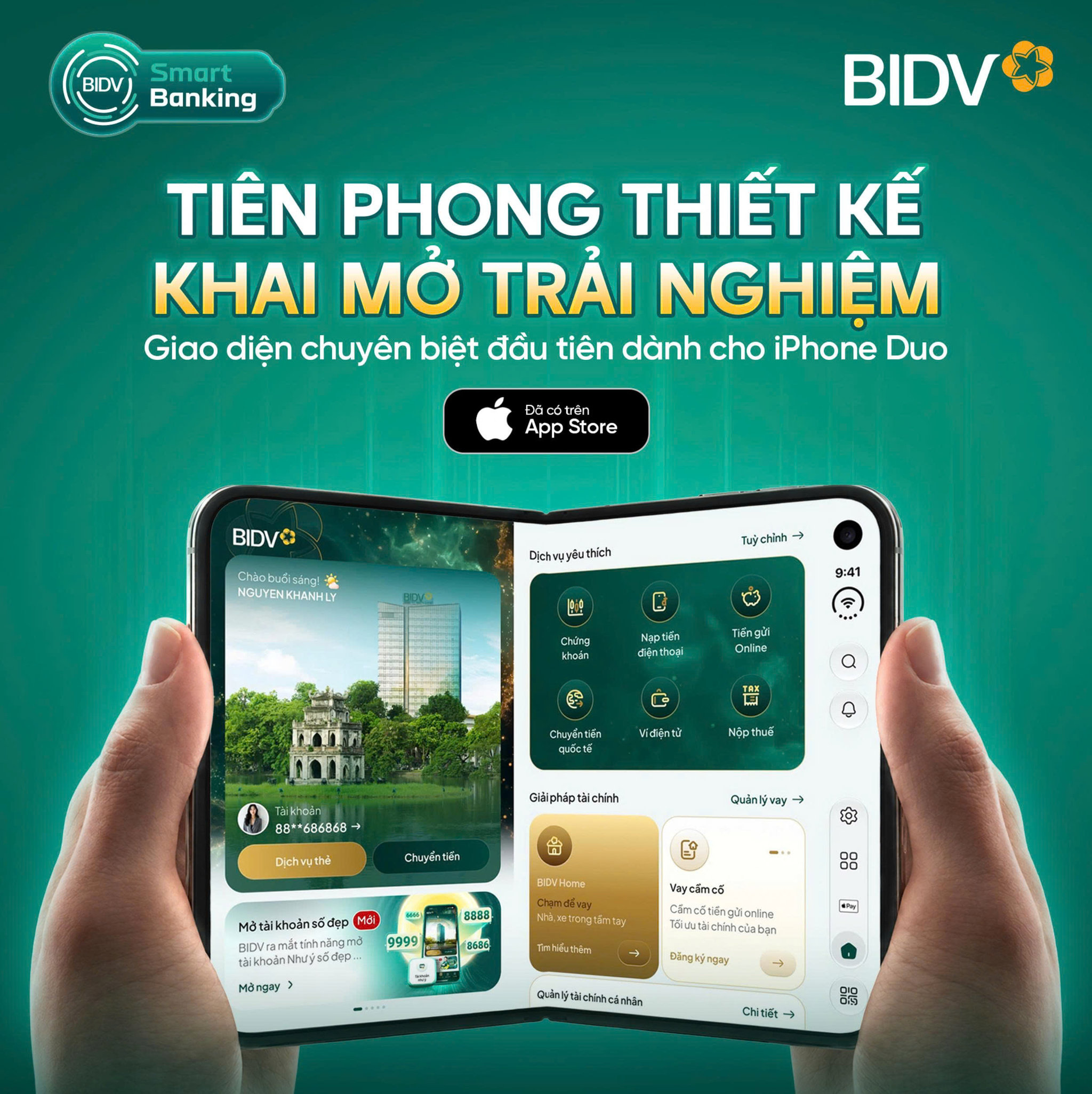BIDV SmartBanking tiên phong thiết kế giao diện riêng cho iPhone Duo, khai mở trải nghiệm ngân hàng số thế hệ mới 