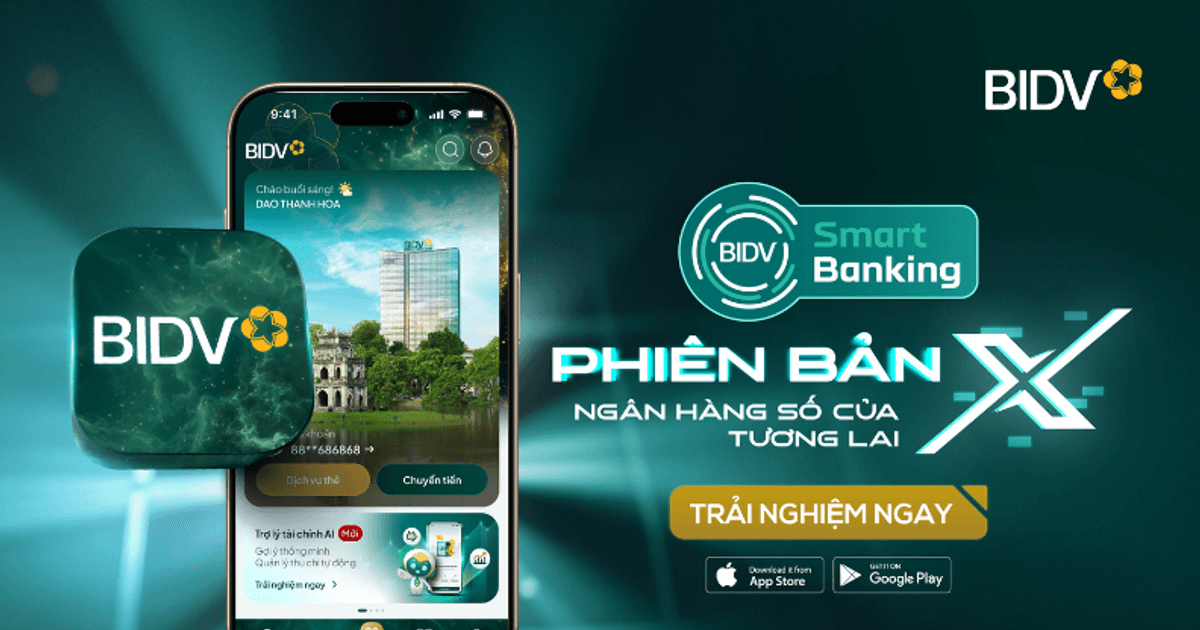 BIDV SmartBanking version X - a pioneering mark with a series of unique