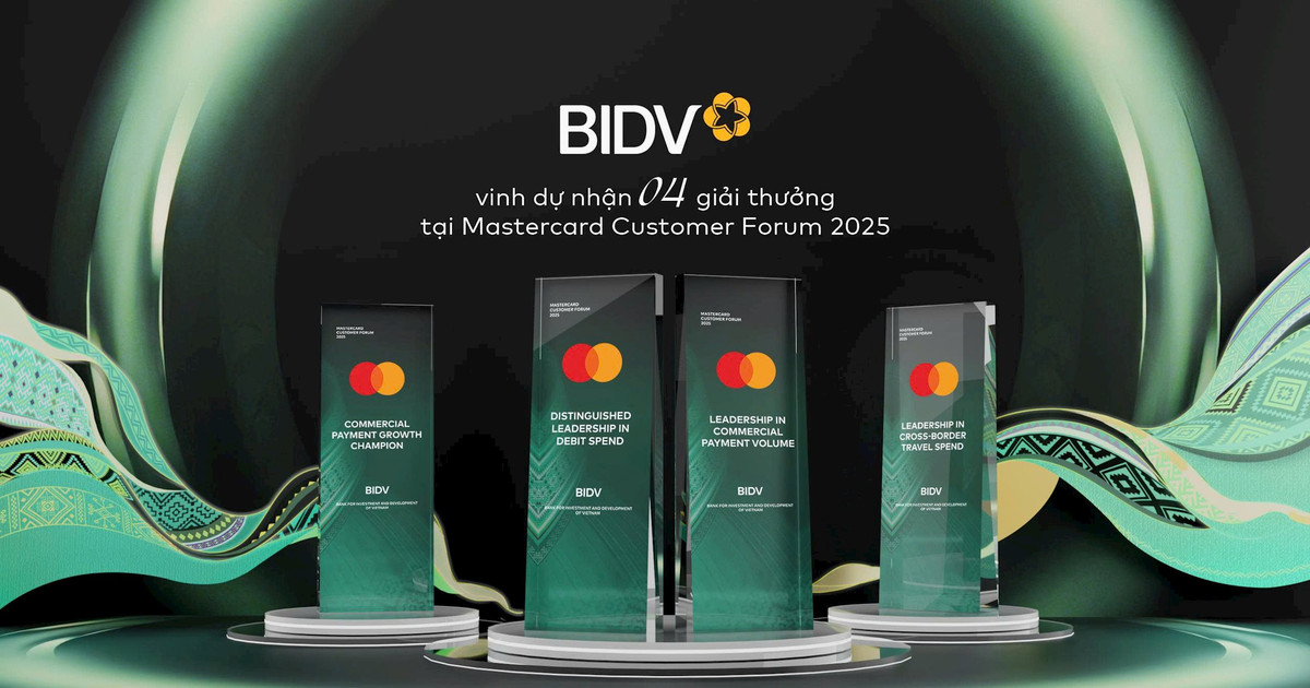 BIDV nhận 04 giải thưởng tại sự kiện Mastercard Customer Forum 2025