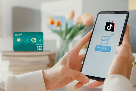 Ưu đãi 200.000 VND khi mua sắm tại Tiktok Shop với thẻ BIDV JCB
