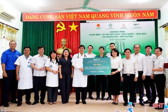 BIDV đồng hành Bệnh viện Bạch Mai khám sức khoẻ cho 1500 người ở Hà Tĩnh