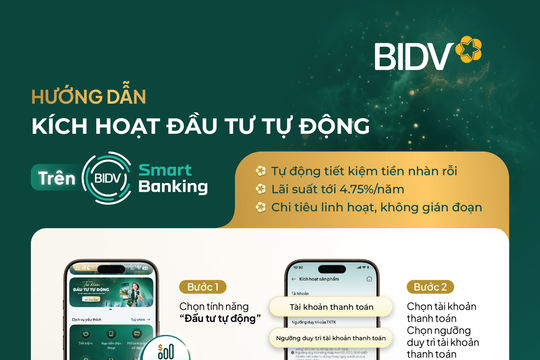Hướng dẫn đăng ký đầu tư tự động trên BIDV SmartBanking