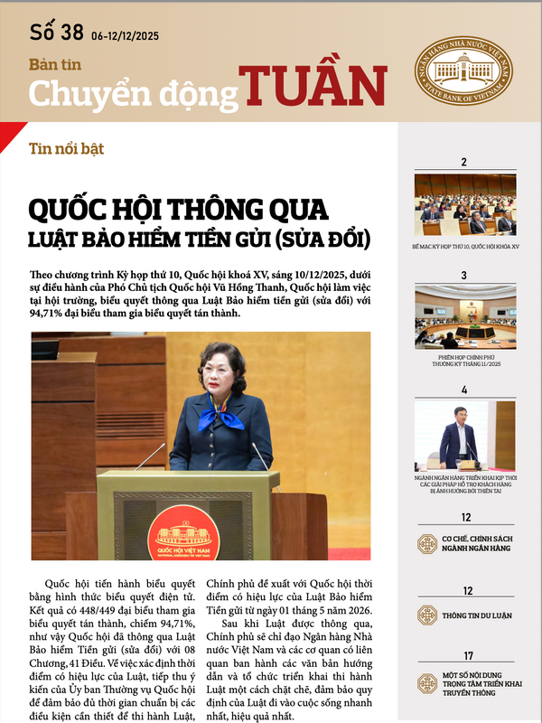 Chuyển động tuần ngành ngân hàng: số 38