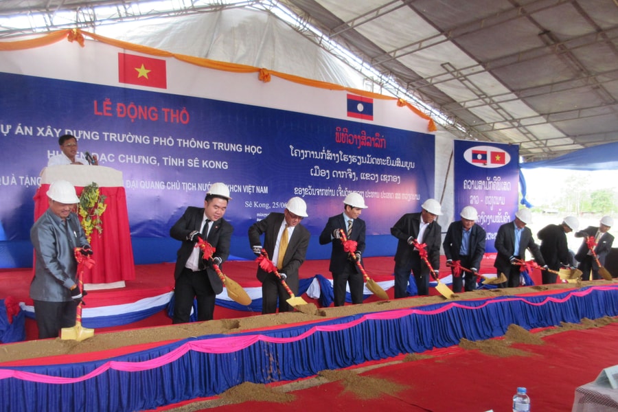 BIDV tài trợ xây dựng trường Phổ thông Trung học Dakcheung tại tỉnh Sekong, CHDCND Lào
