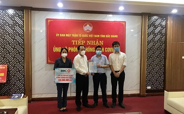 BIC trao 300 triệu đồng hỗ trợ Bắc Ninh, Bắc Giang phòng chống Covid-19
