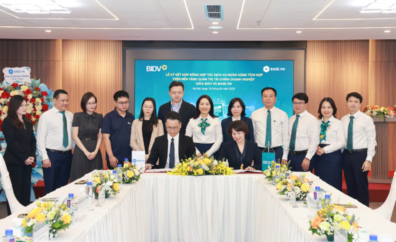 BIDV integrates banking services into Base.vn business management platform
