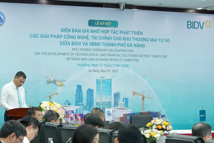 BIDV và UBND TP. Đà Nẵng tác phát triển giải pháp công nghệ tài chính cho Khu thương mại tự do