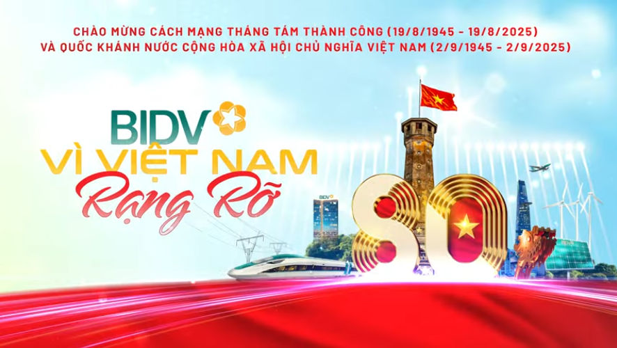 Không khí Quốc khánh 2/9 đang tràn ngập khắp nơi tại BIDV
