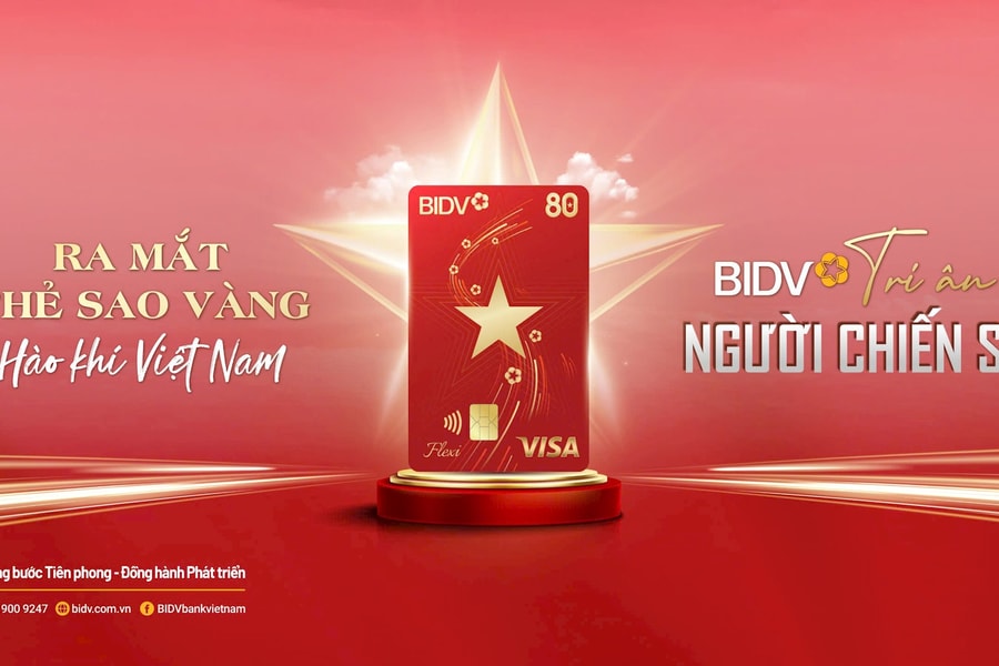 Thẻ BIDV Visa Flexi Sao Vàng – Biểu tượng tri ân và tự hào dân tộc Thẻ BIDV Visa Flexi Sao Vàng – Biểu tượng tri ân và tự hào dân tộc