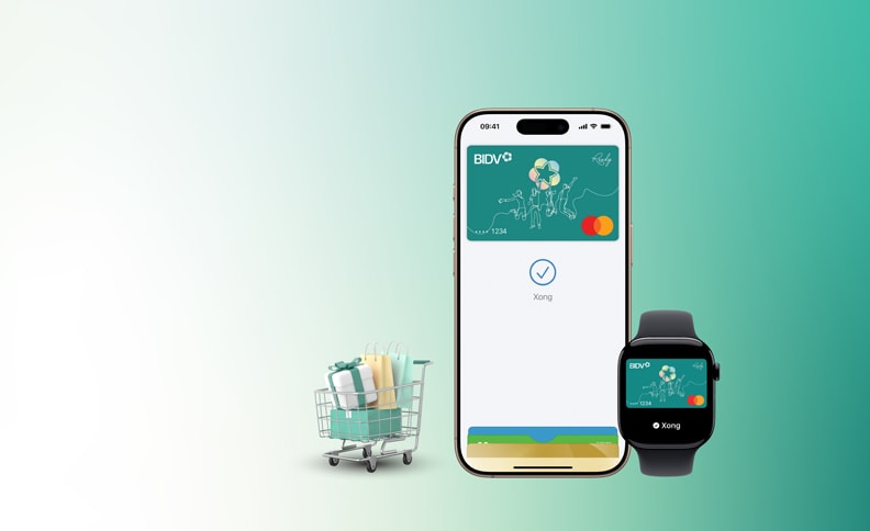 Giảm 50% khi thanh toán tại AEON Mall qua Apple Pay cùng thẻ BIDV