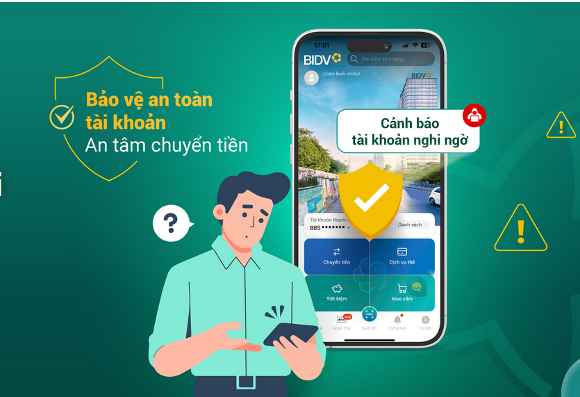BIDV tăng cường “lá chắn” bảo vệ tài khoản khách hàng