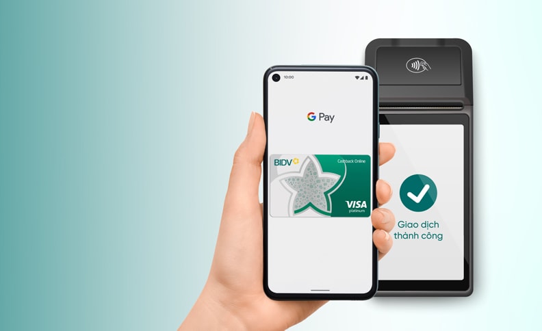 Google Pay를 BIDV 카드와 연결하면 50,000 VND을 돌려받습니다.