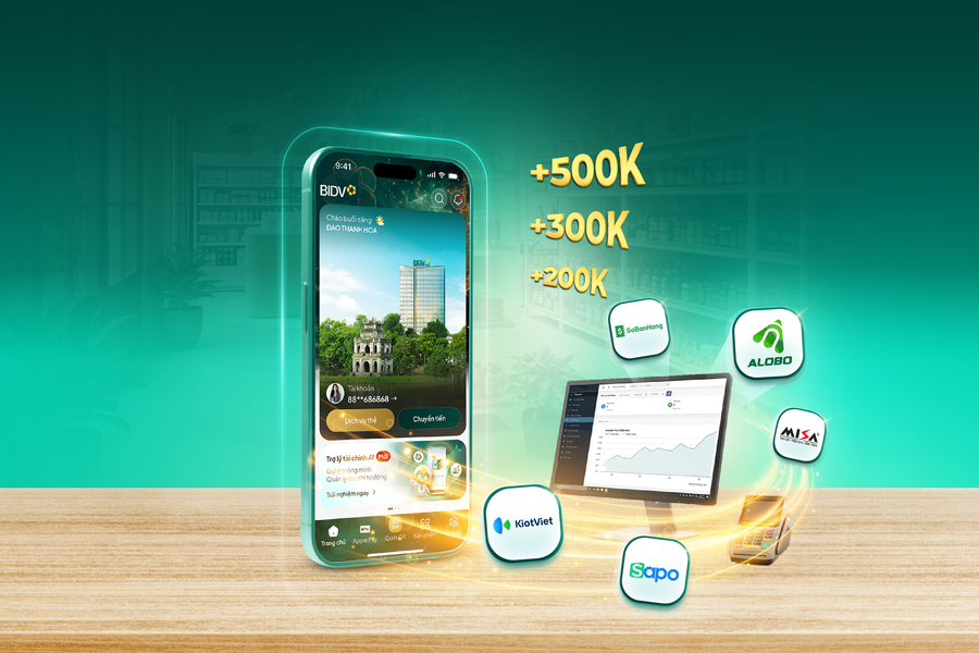 Get up to 1 million VND when you link your sales software to your BIDV account.