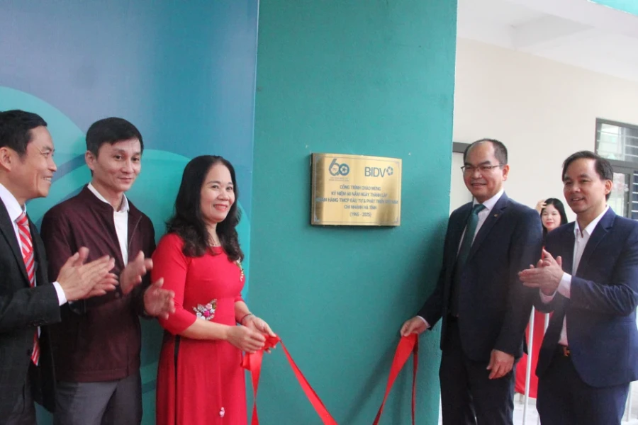 Hà Tĩnh: Khánh thành 2 công trình trường học hơn 10 tỷ đồng do BIDV tài trợ