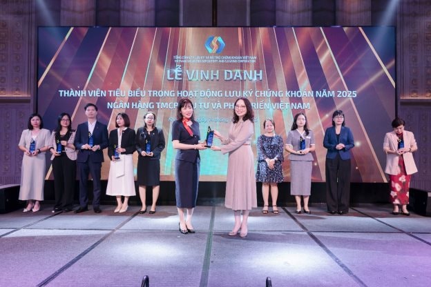 BIDV đạt Top 10 thành viên tiêu biểu trong hoạt động lưu ký chứng khoán