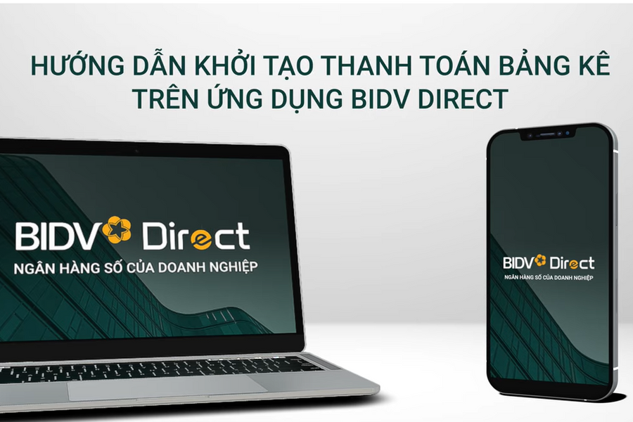 Instructions for initiating statement payments on the BIDV Direct app