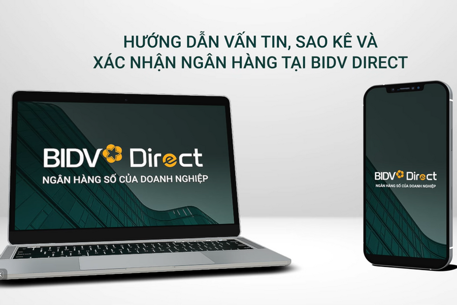 Hướng dẫn vấn tin, sao kê và xác nhận ngân hàng tại BIDV Direct