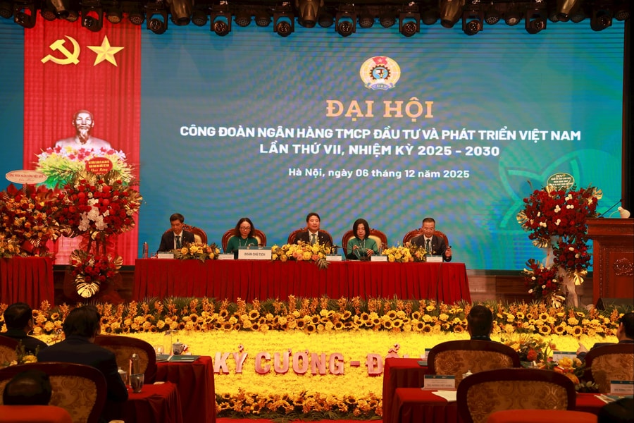 BIDV Trade Union successfully organized the 7th Congress of Delegates, term 2025 - 2030