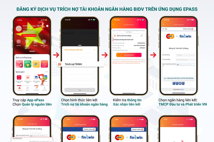 LINK YOUR BIDV ACCOUNT WITH EPASS, PASS THROUGH EVERY STATION – TRAVEL WITHOUT WORRIES