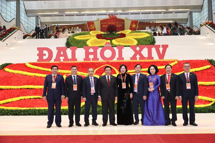 Các đại biểu ngành ngân hàng dự Đại hội đại biểu toàn quốc lần thứ XIV của Đảng