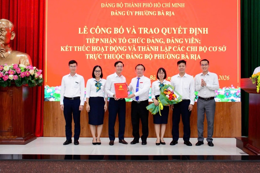 BIDV contributes to strengthening the political power of the banking sector in the Ba Ria Ward Party Committee.