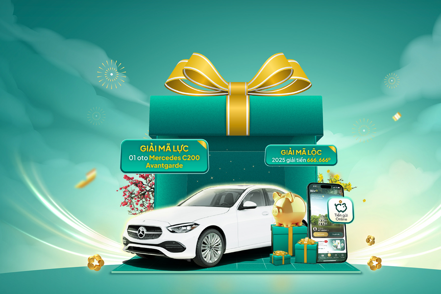 Gửi tiết kiệm BIDV trúng ô tô Mercedes 1,59 tỷ đồng