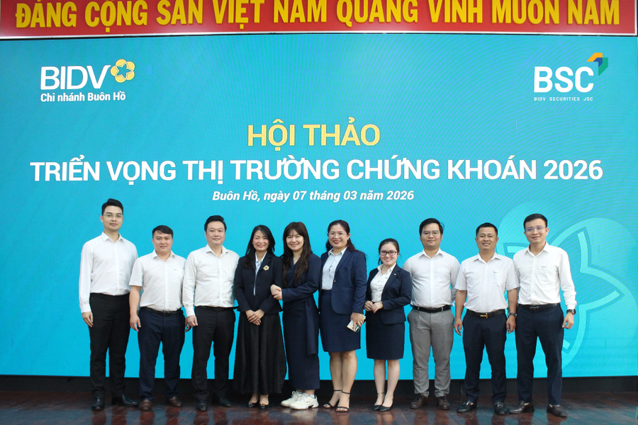 BIDV Buôn Hồ và BSC đồng hành cùng nhà đầu tư tại Hội thảo “Triển vọng thị trường chứng khoán năm 2026"