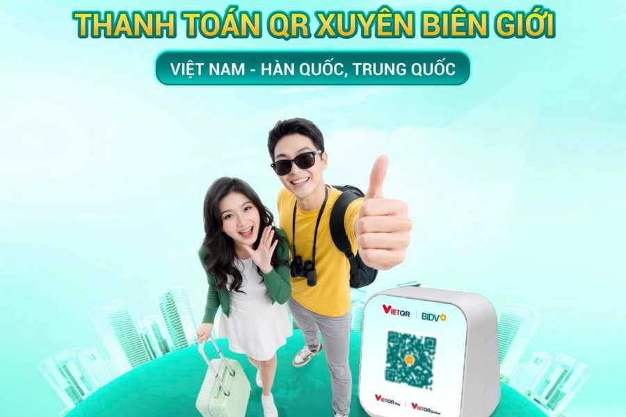 BIDV mở rộng kết nối thanh toán QR với Hàn Quốc và Trung Quốc