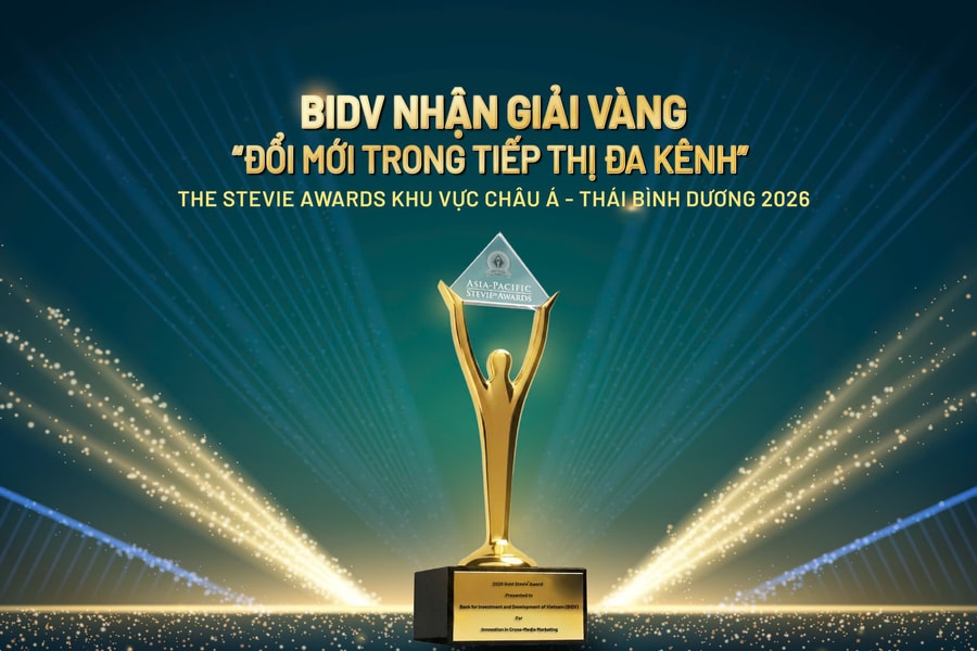 BIDV đạt giải Vàng The Stevie Awards về truyền thông giáo dục tài chính