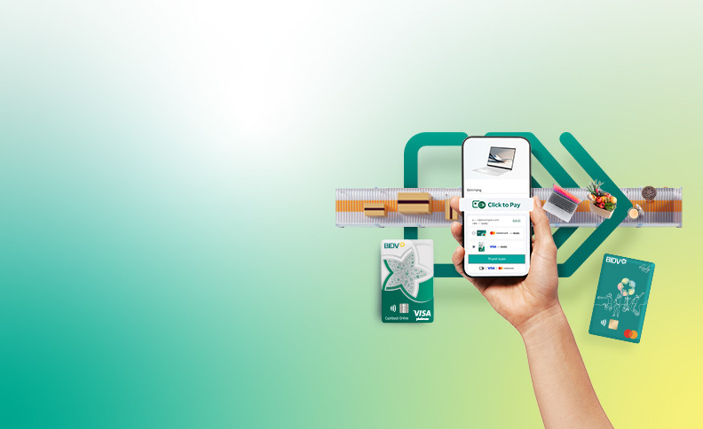 Get up to 500,000 VND off when you pay with your BIDV Visa card via Click to Pay