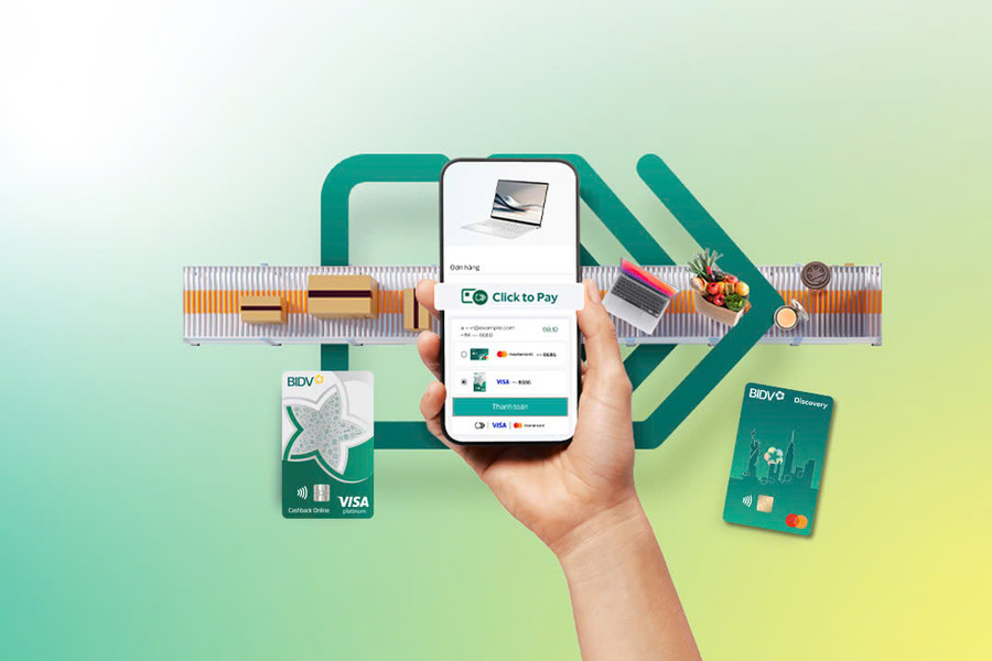BIDV ra mắt Click to Pay cho chủ thẻ Visa và Mastercard