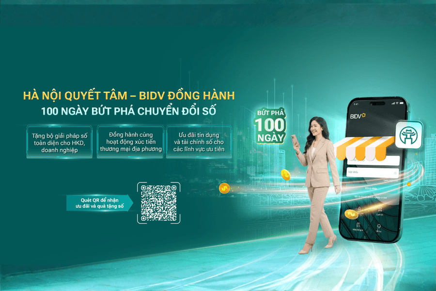 BIDV đồng hành chiến dịch 100 ngày chuyển đổi số của Hà Nội