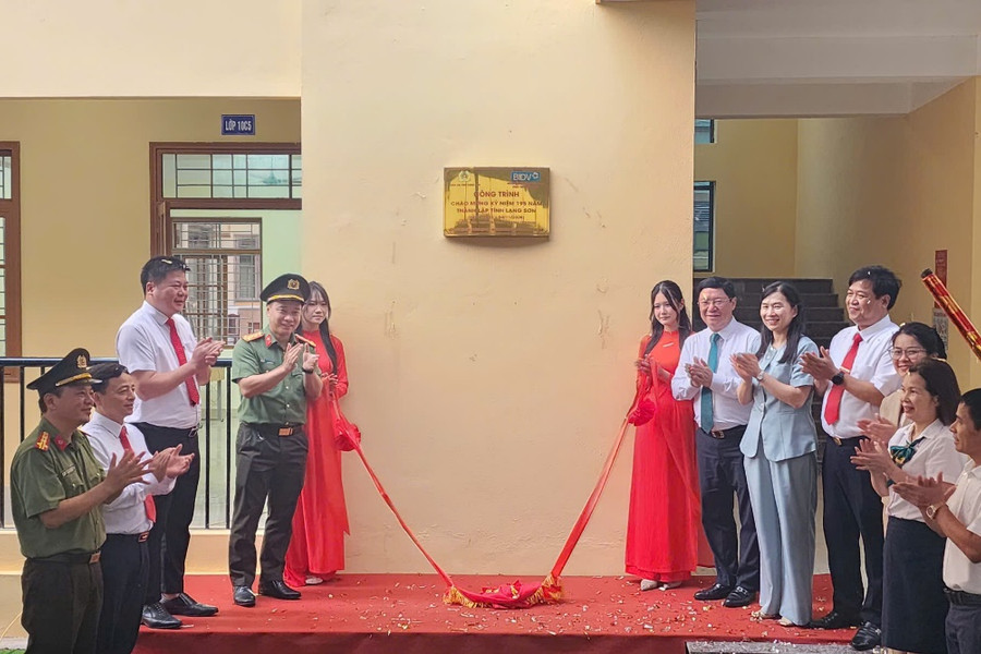 BIDV đồng hành xây dựng phòng học mới tại Trường THPT Tràng Định
