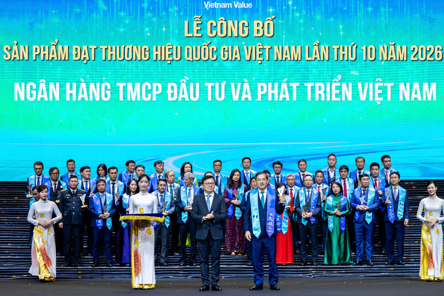 BIDV lần thứ 9 được vinh danh Thương hiệu Quốc gia
